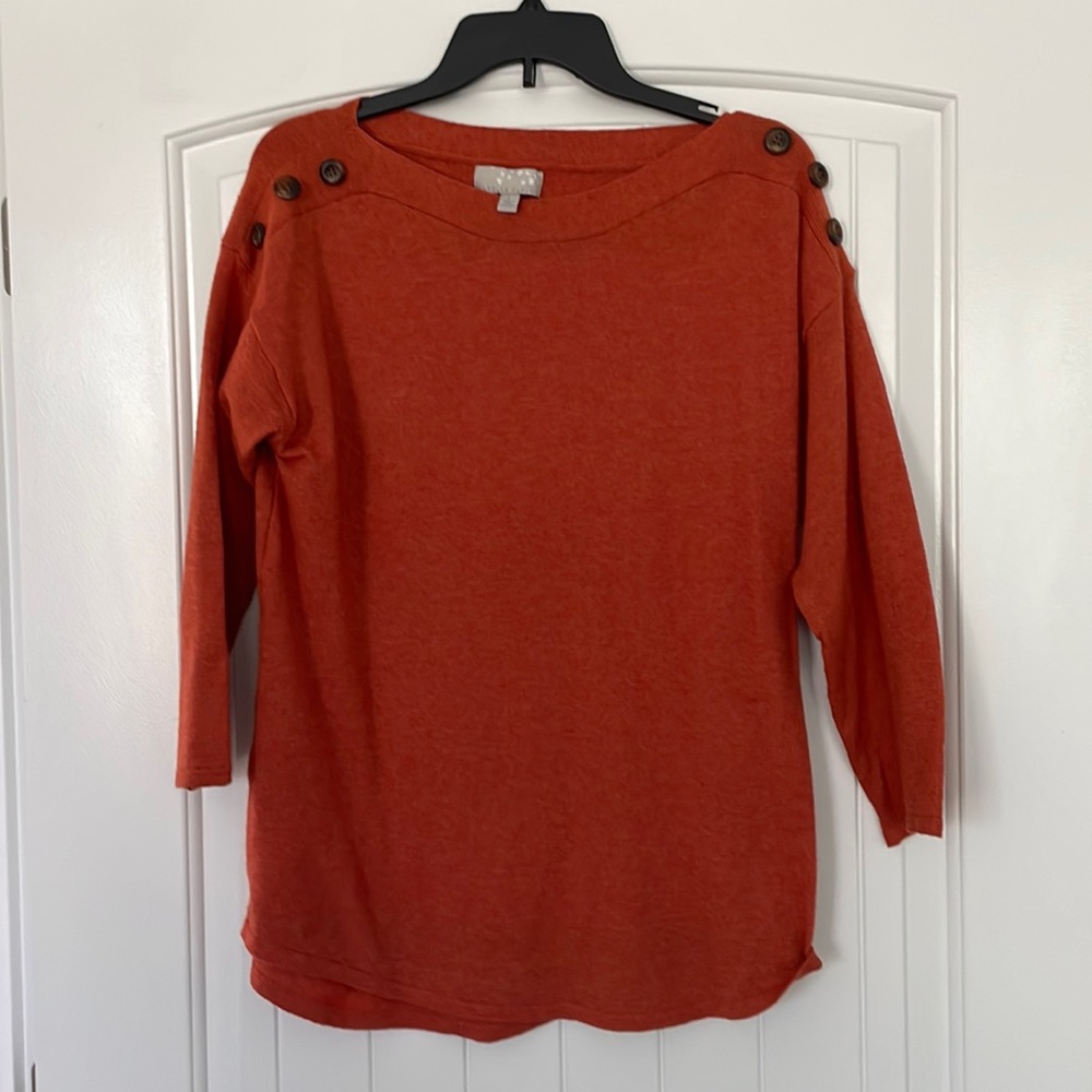 Carolyn Taylor women’s 3/4 sleeve length top — size Large